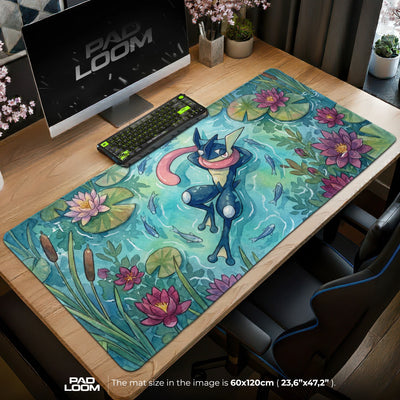 Greninja Seerosenteich Mauspad - Pokemon Schreibtischunterlage