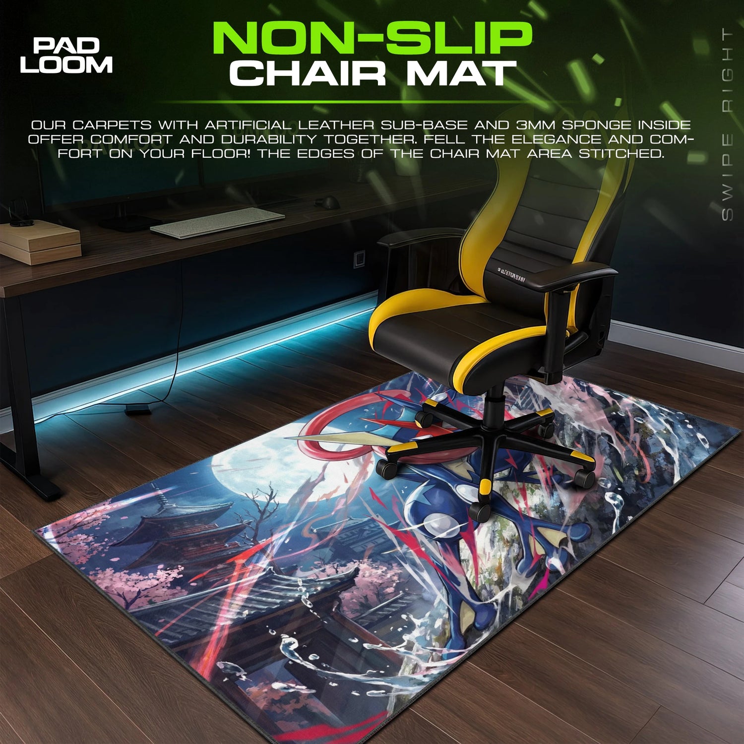 Greninja Moonlit Shuriken Mouse Pad - Pokémon Mat