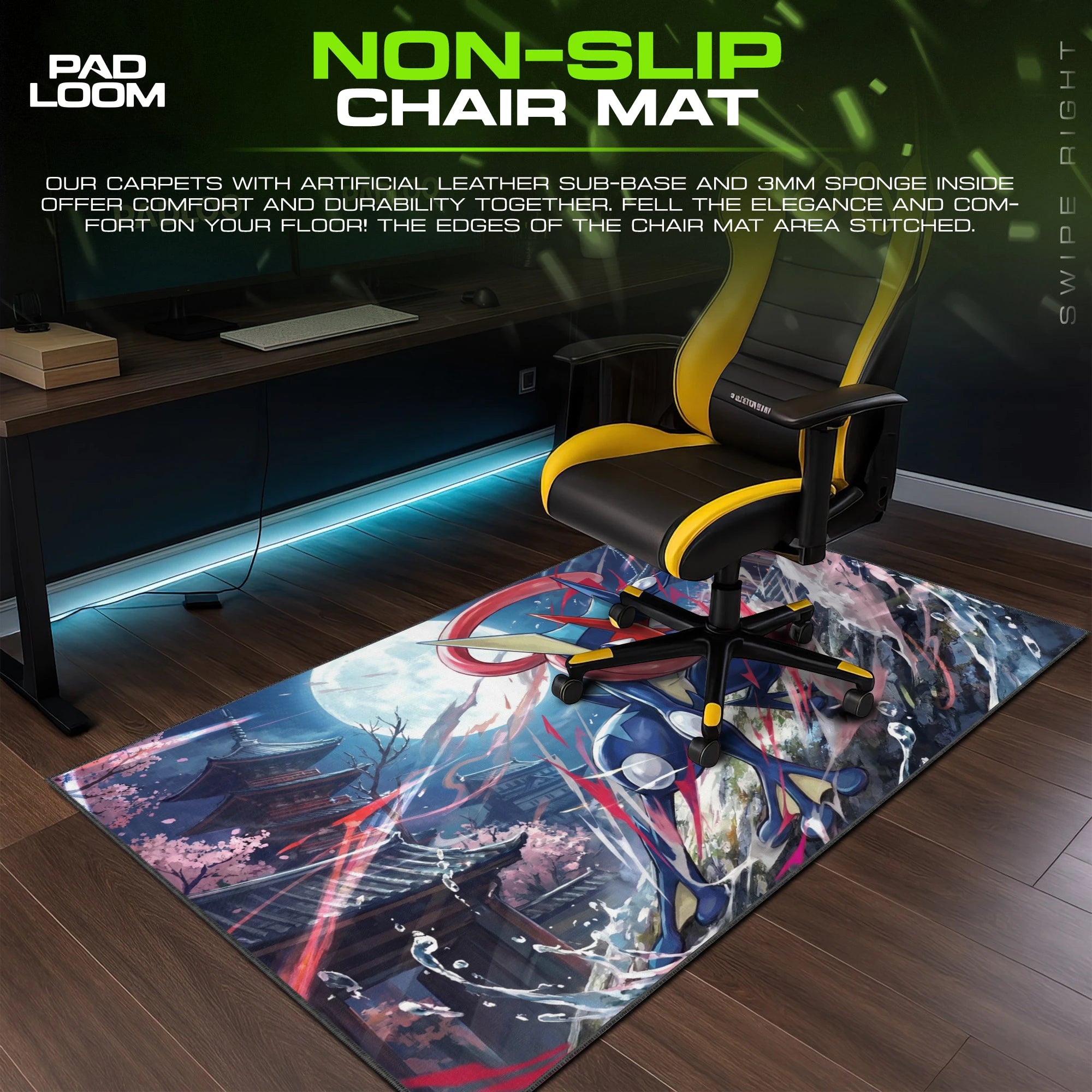 Greninja Moonlit Shuriken Mouse Pad - Pokémon Mat