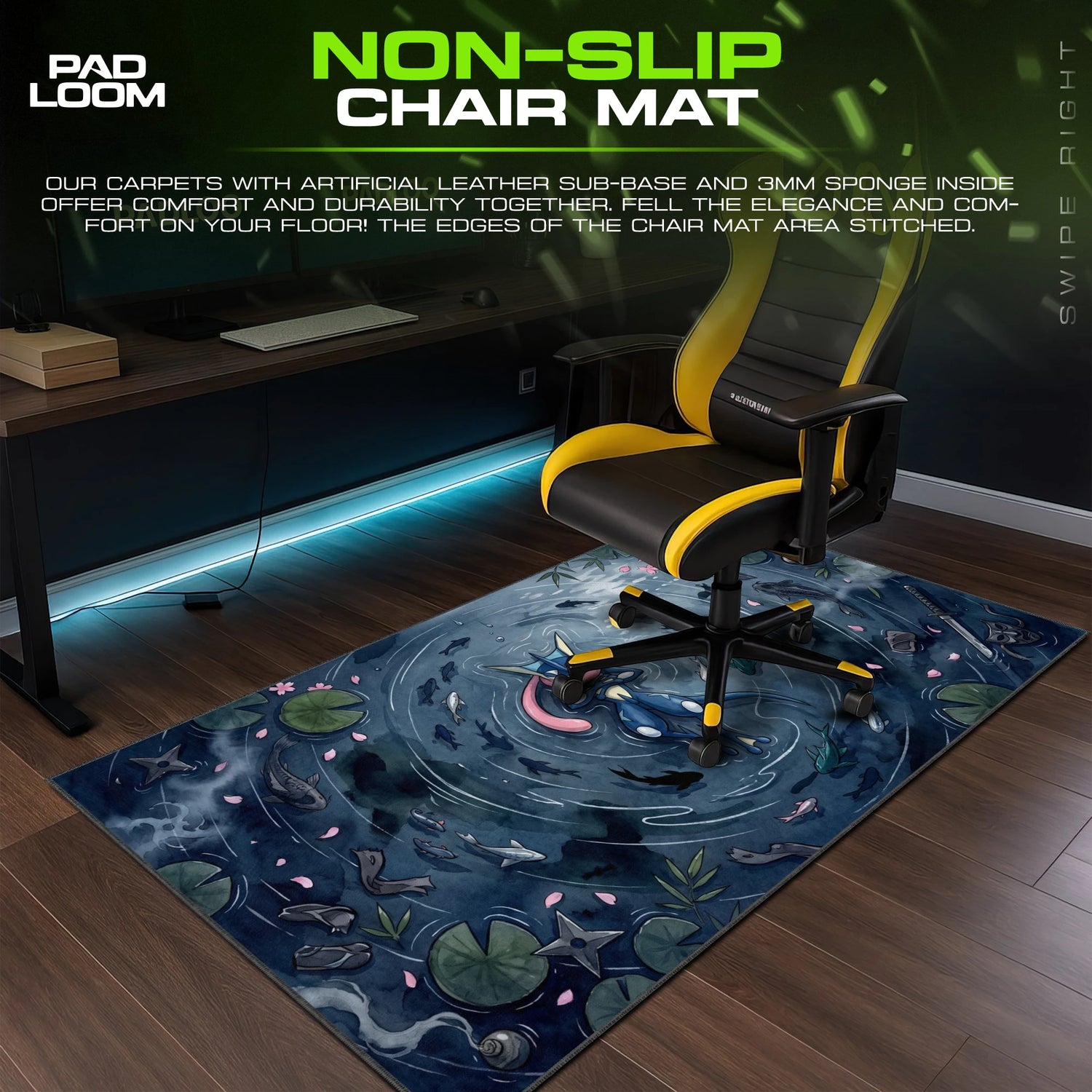 Greninja Shadow Pond Mouse Pad - Pokemon Desk Mat