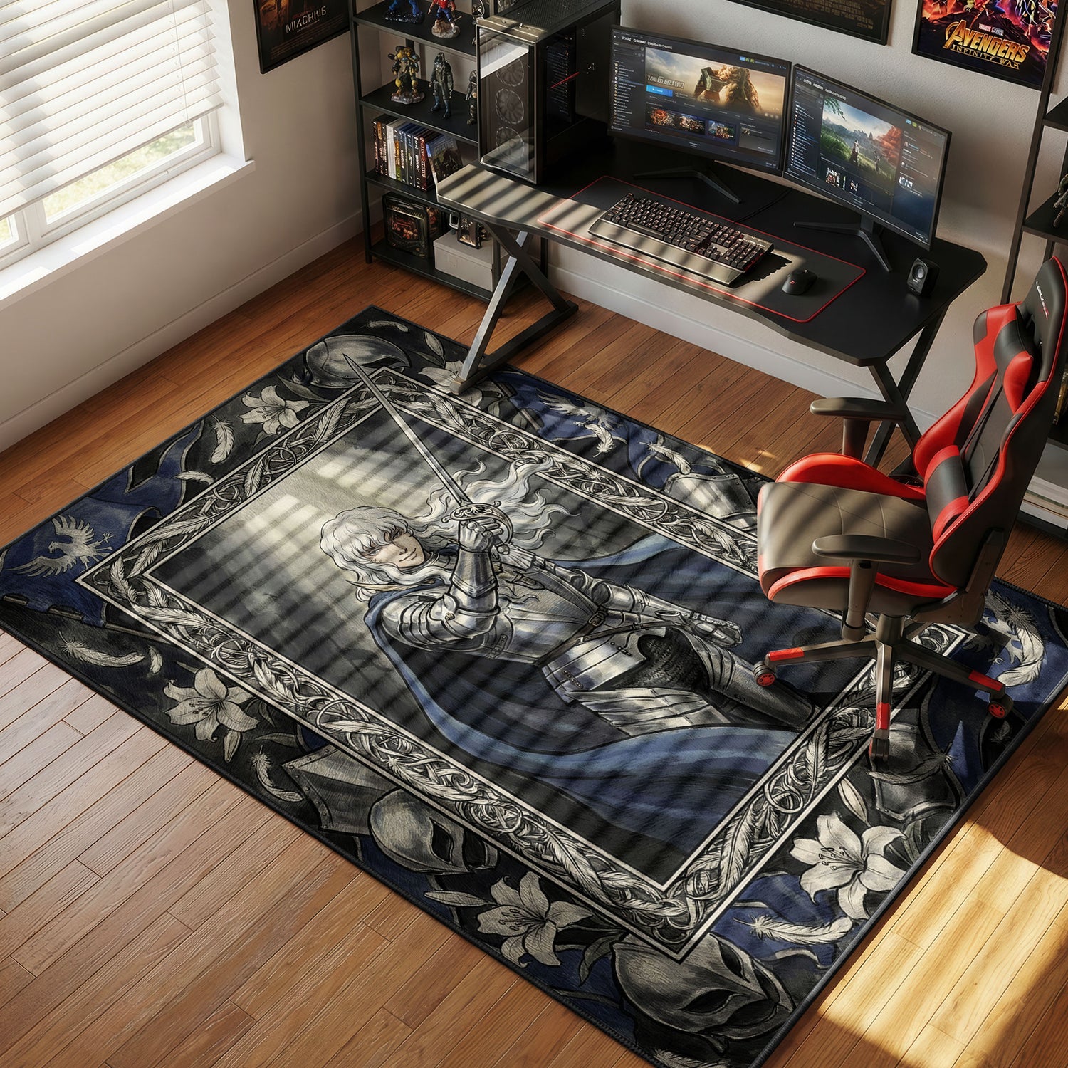 Griffith White Hawk Leader Berserk Chair rug — main product view