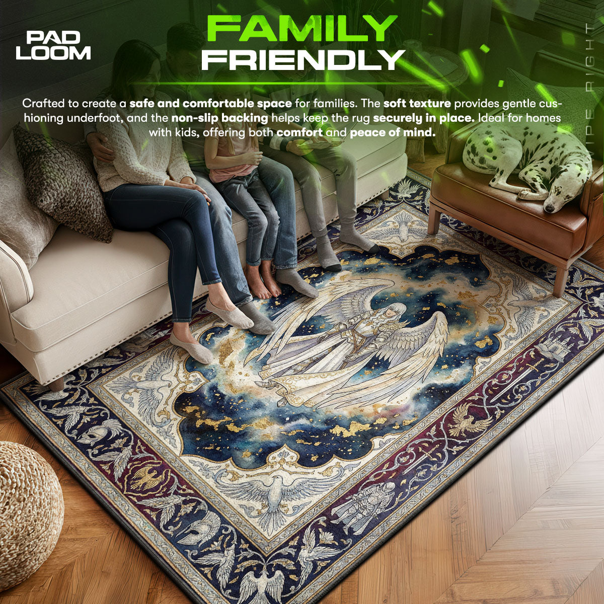 Griffith White Hawk Rug - Berserk Chair Mat