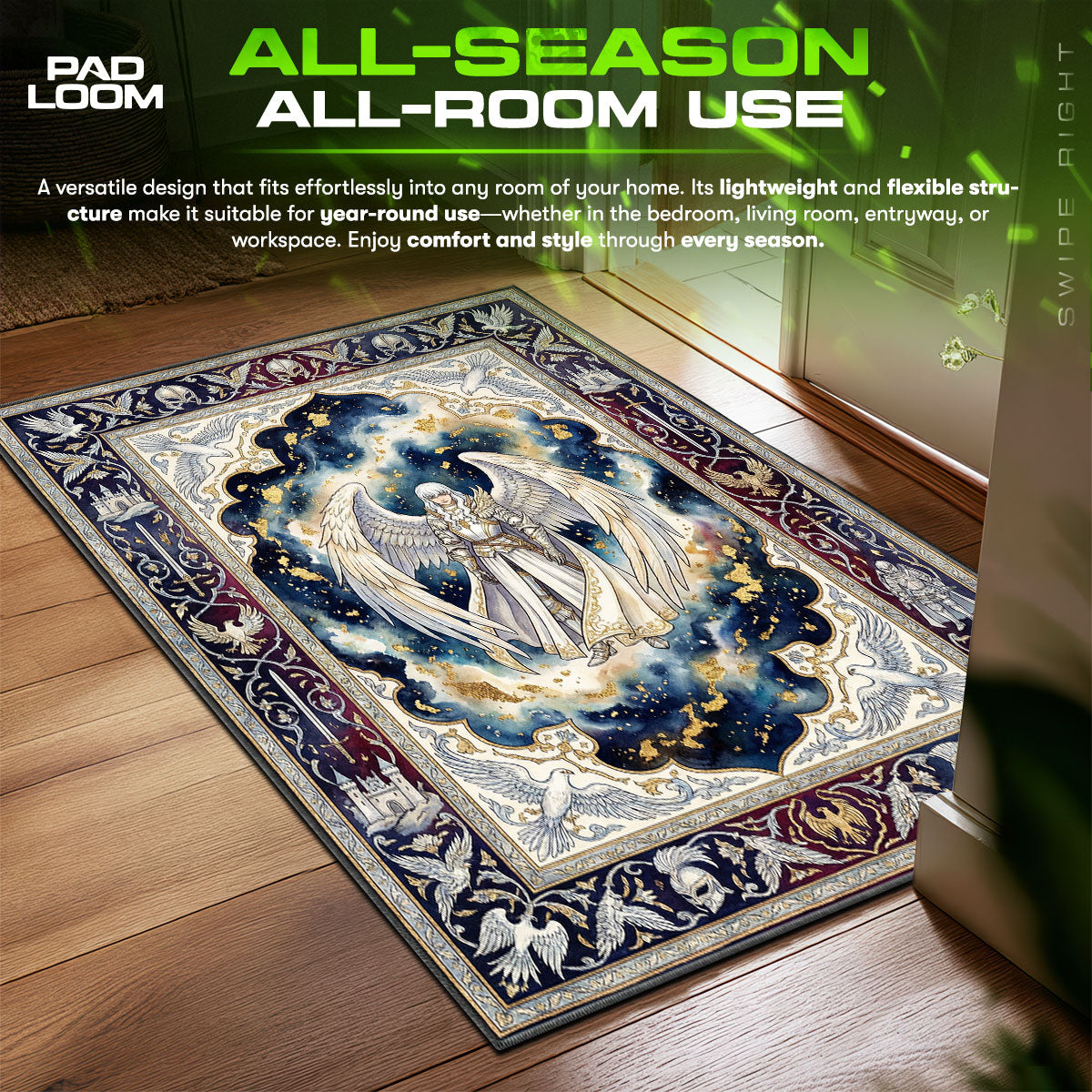 Griffith White Hawk Rug - Berserk Chair Mat