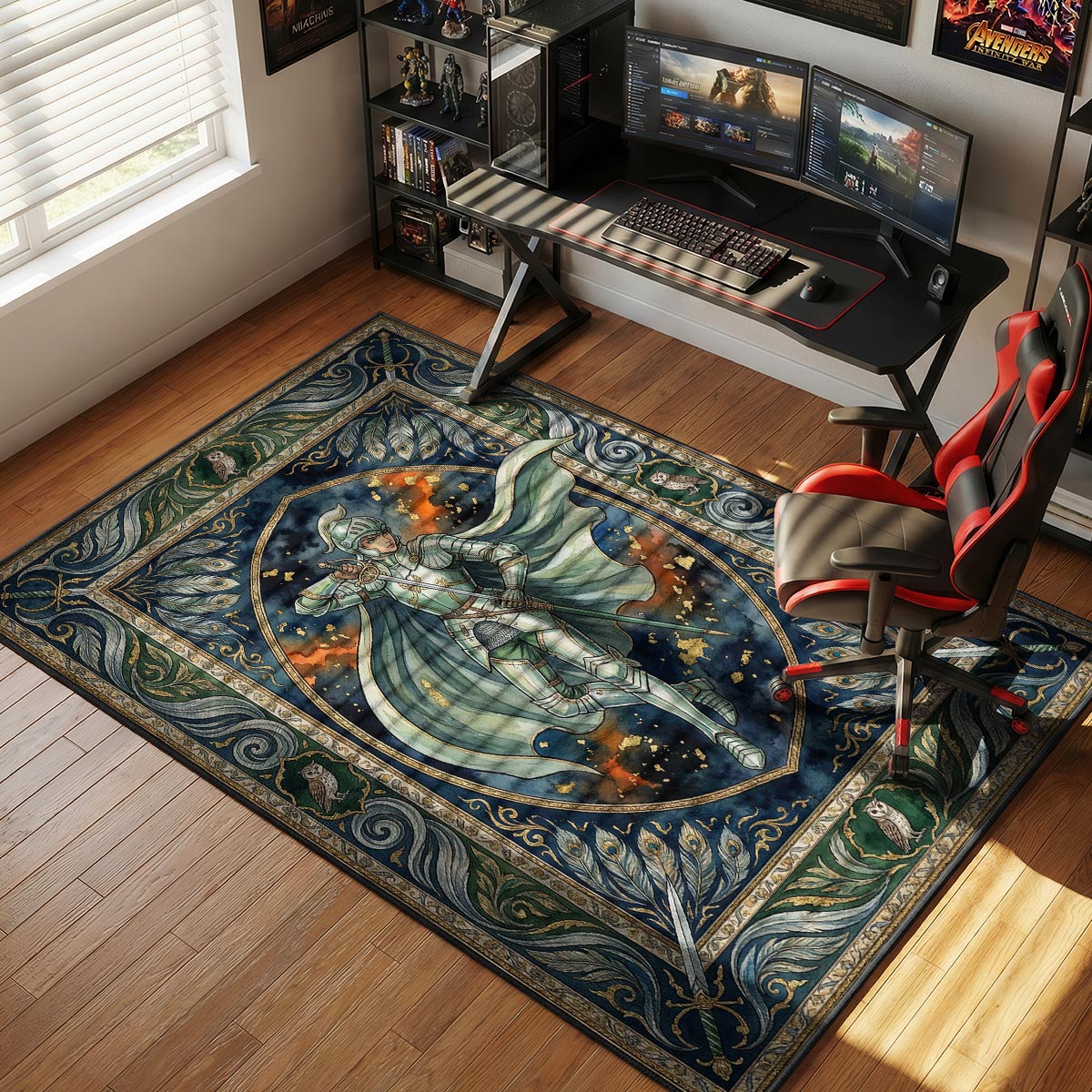Griffith White Hawk Tarot Rug - Berserk Chair Mat