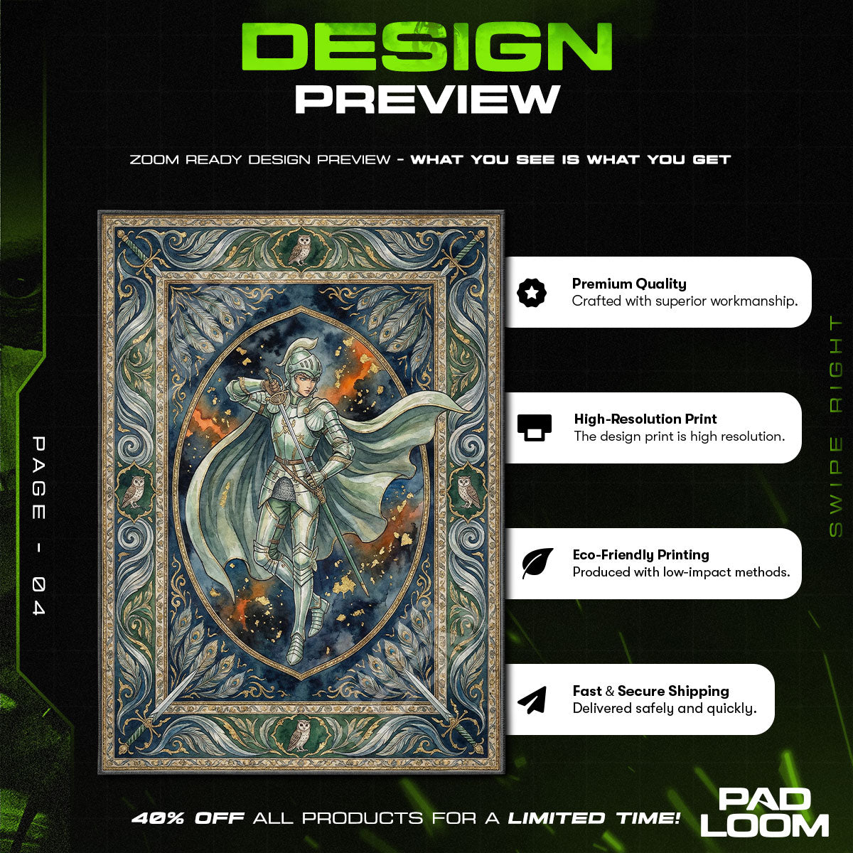 Griffith White Hawk Tarot Rug - Berserk Chair Mat