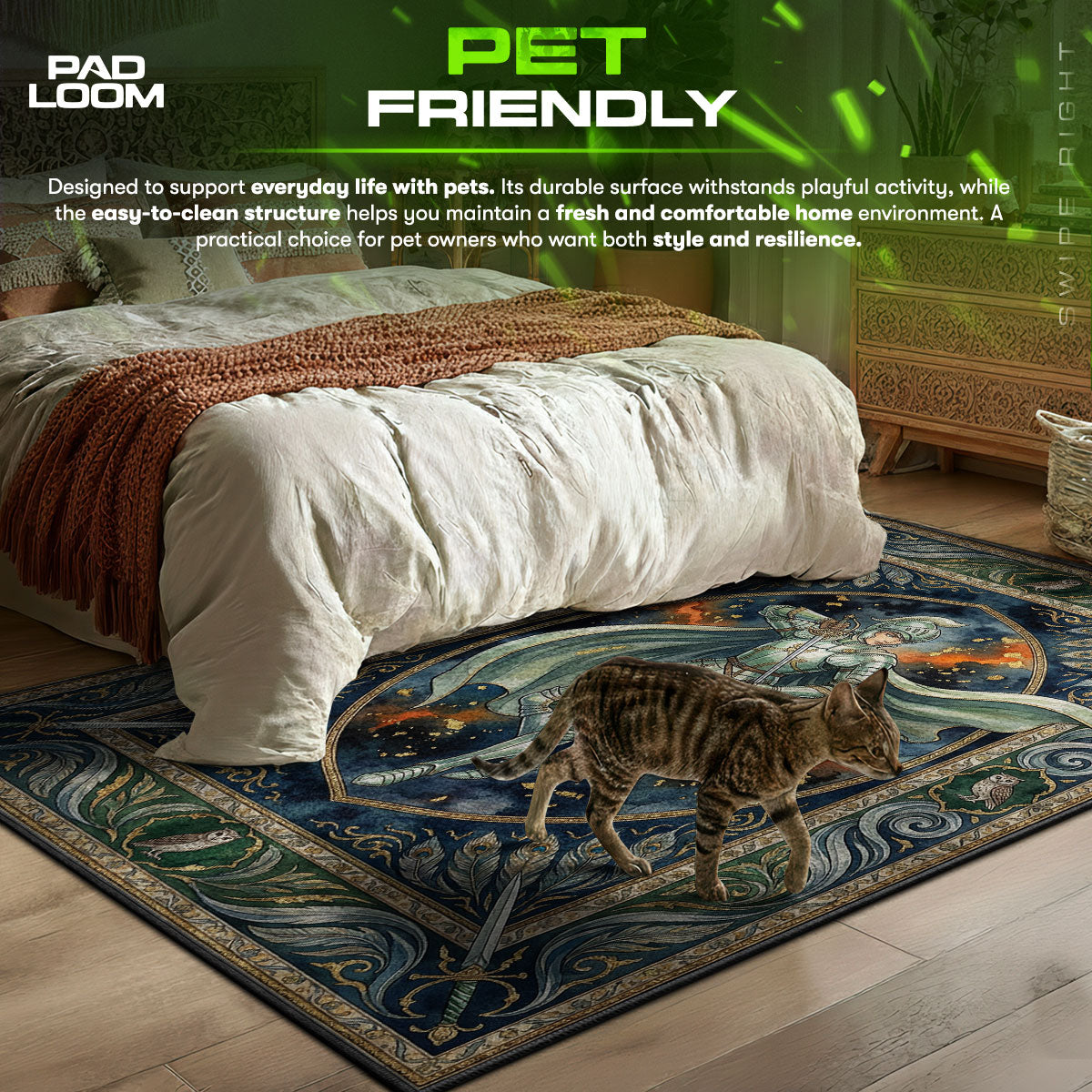 Griffith White Hawk Tarot Rug - Berserk Chair Mat