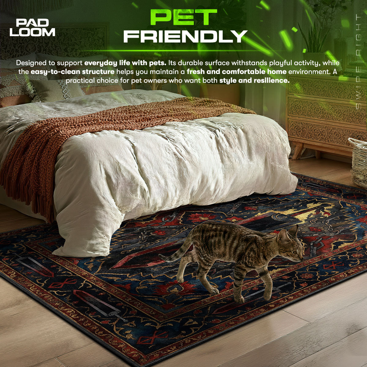 Griffith White Hawk Tarot Rug - Berserk Chair Mat