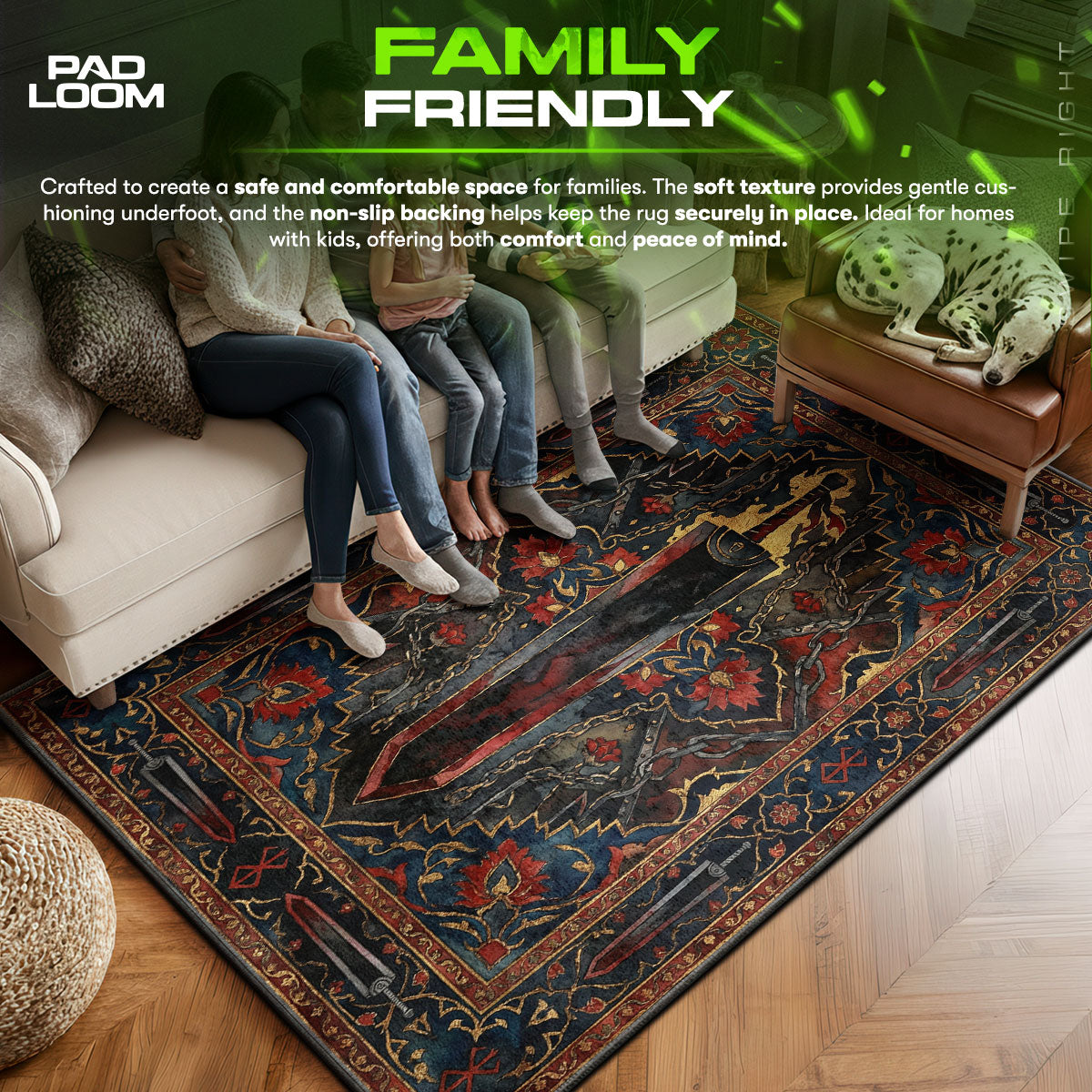 Griffith White Hawk Tarot Rug - Berserk Chair Mat