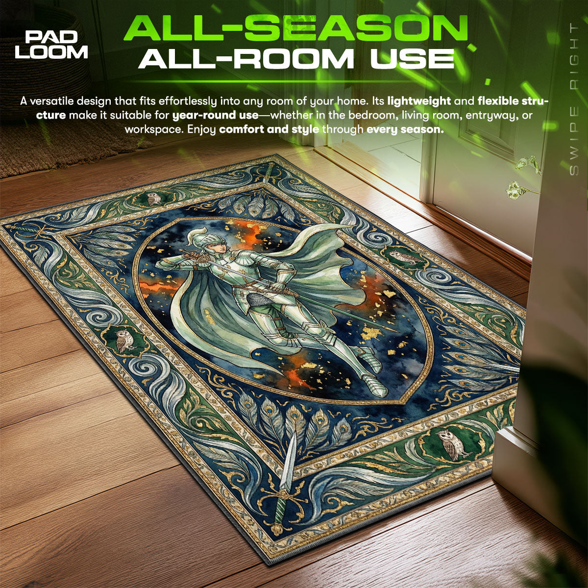 Griffith White Hawk Tarot Rug - Berserk Chair Mat