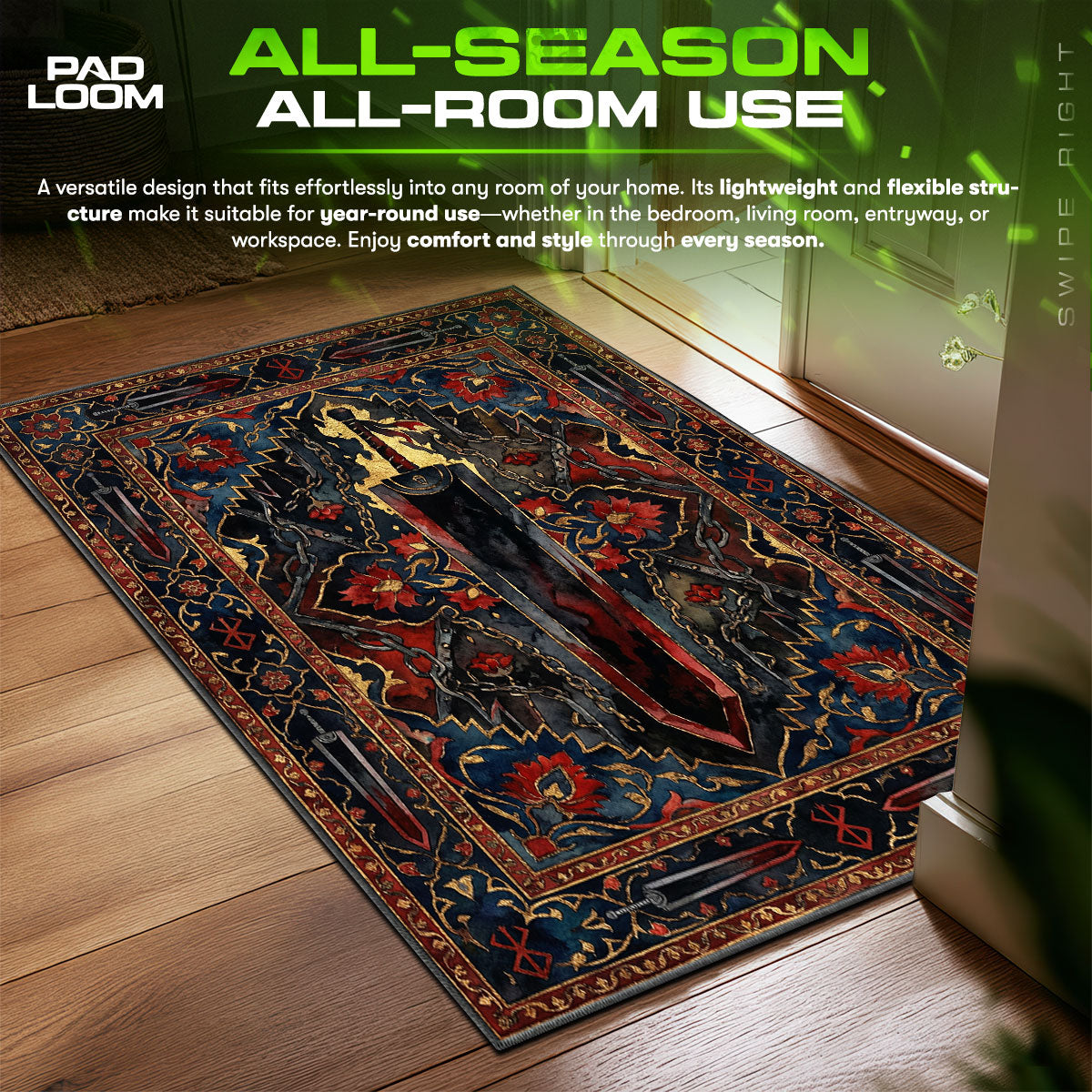 Griffith White Hawk Tarot Rug - Berserk Chair Mat