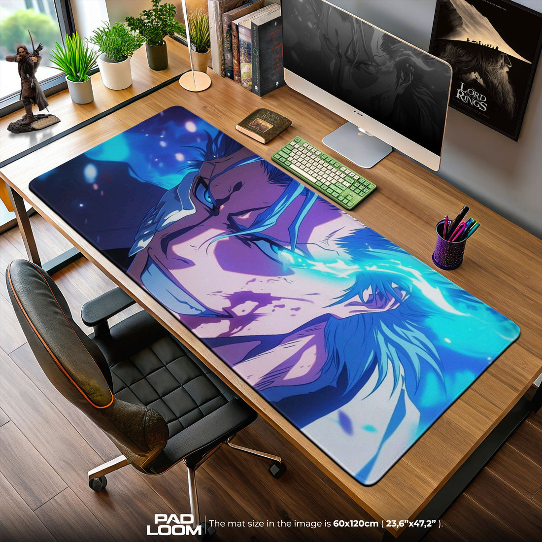 Grimmjow Mouse Pad - Hollow Fury Anime Desk Mat Padloom