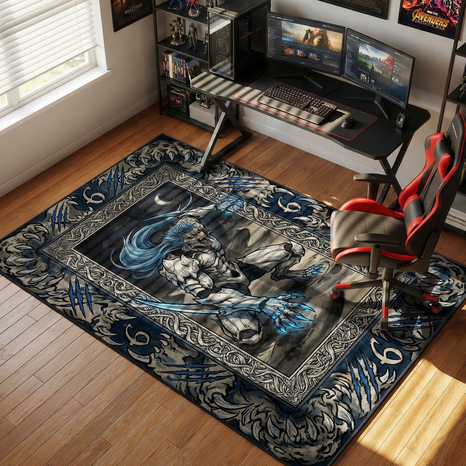 Grimmjow Pantera Tarot Bleach Chair rug — main product view