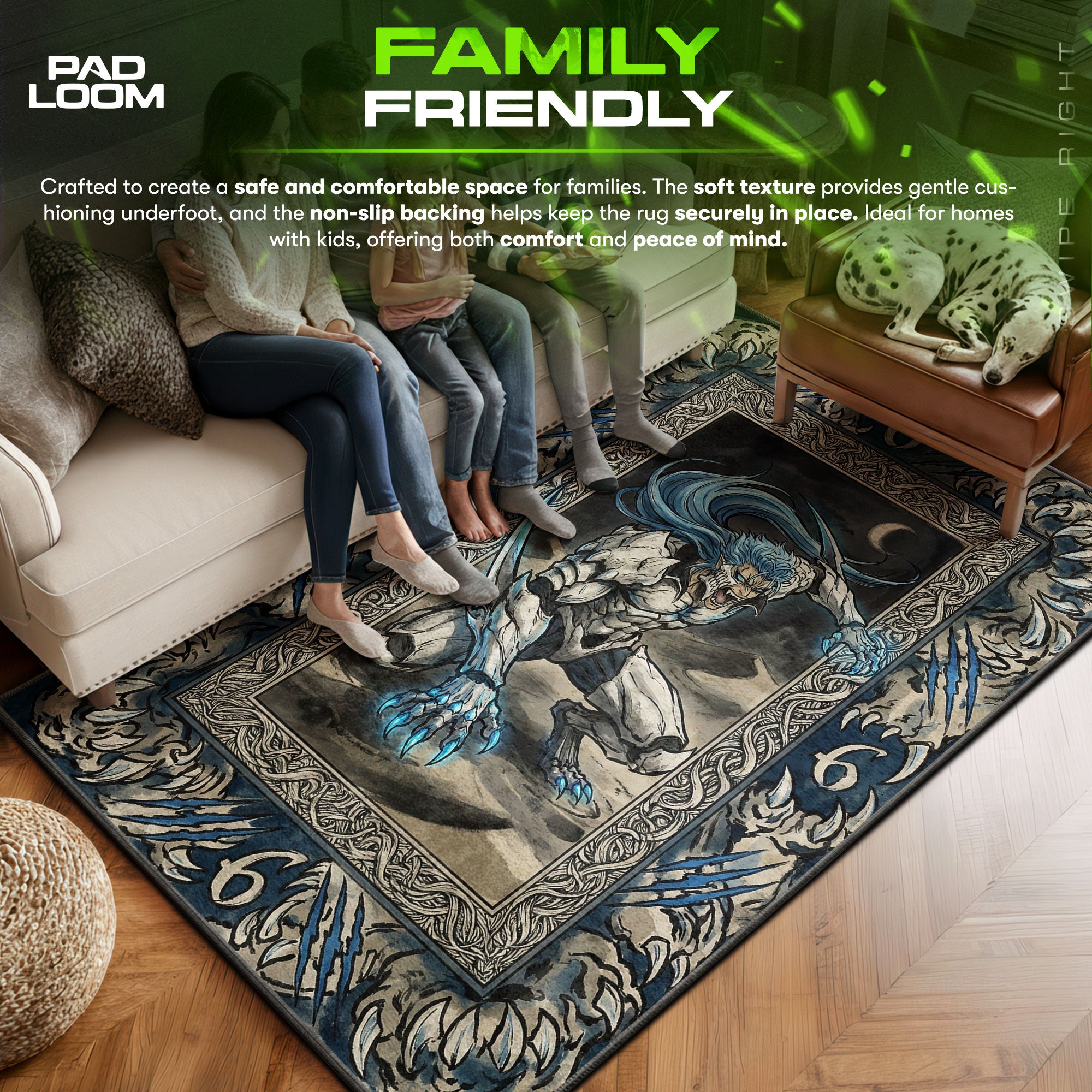 Detailed close-up of Grimmjow rug pattern