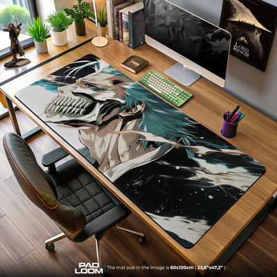 Grimmjow Side Profile Mouse Pad, Bleach Anime Gaming Desk Mat