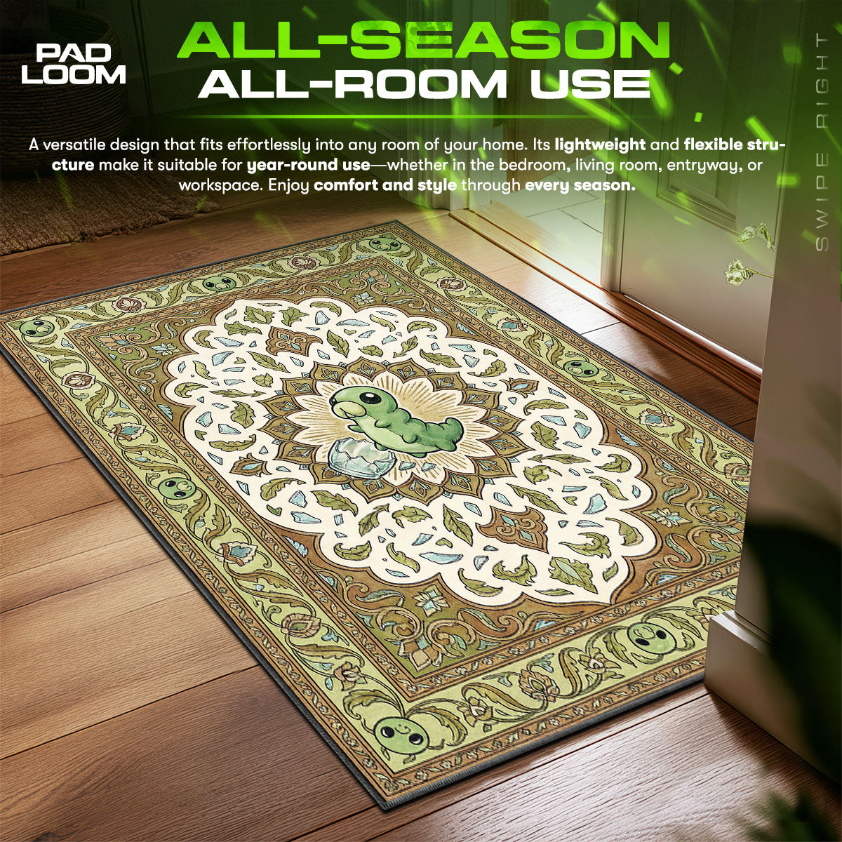 Grub Wholesome Rescue Hollow Knight Chair fan rug — premium quality print
