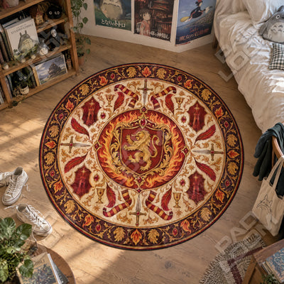 Gryffindor Flame Round Rug - Harry Potter Chair Mat