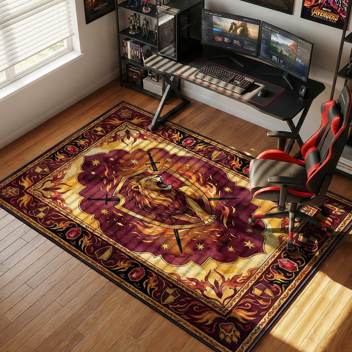 Gryffindor Lion Crest Harry Potter Room rug — main product view