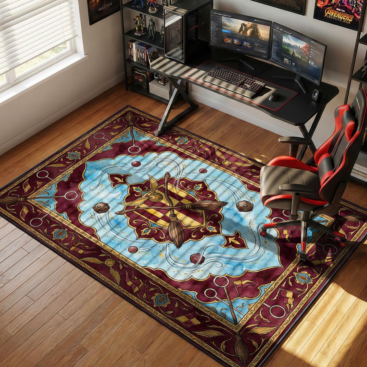 Gryffindor Quidditch Crest Harry Potter Room rug — main product view