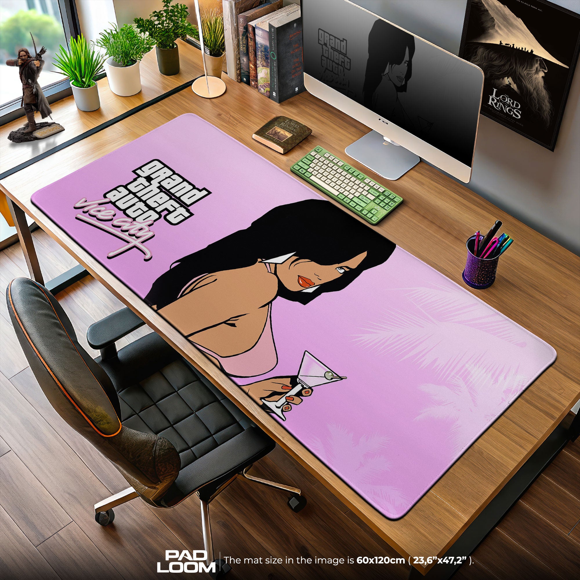 GTA Vice City Martini Girl Mouse Pad, Game Gaming Desk Mat