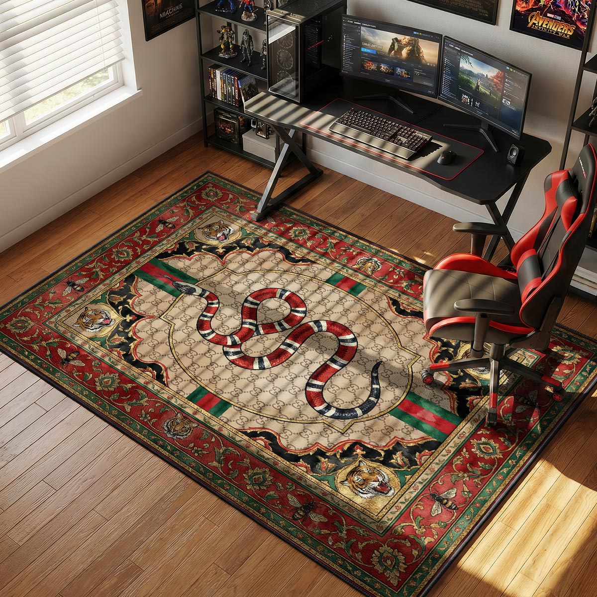 Gucci Snake Garden Rug - Hypebeast Floor Mat