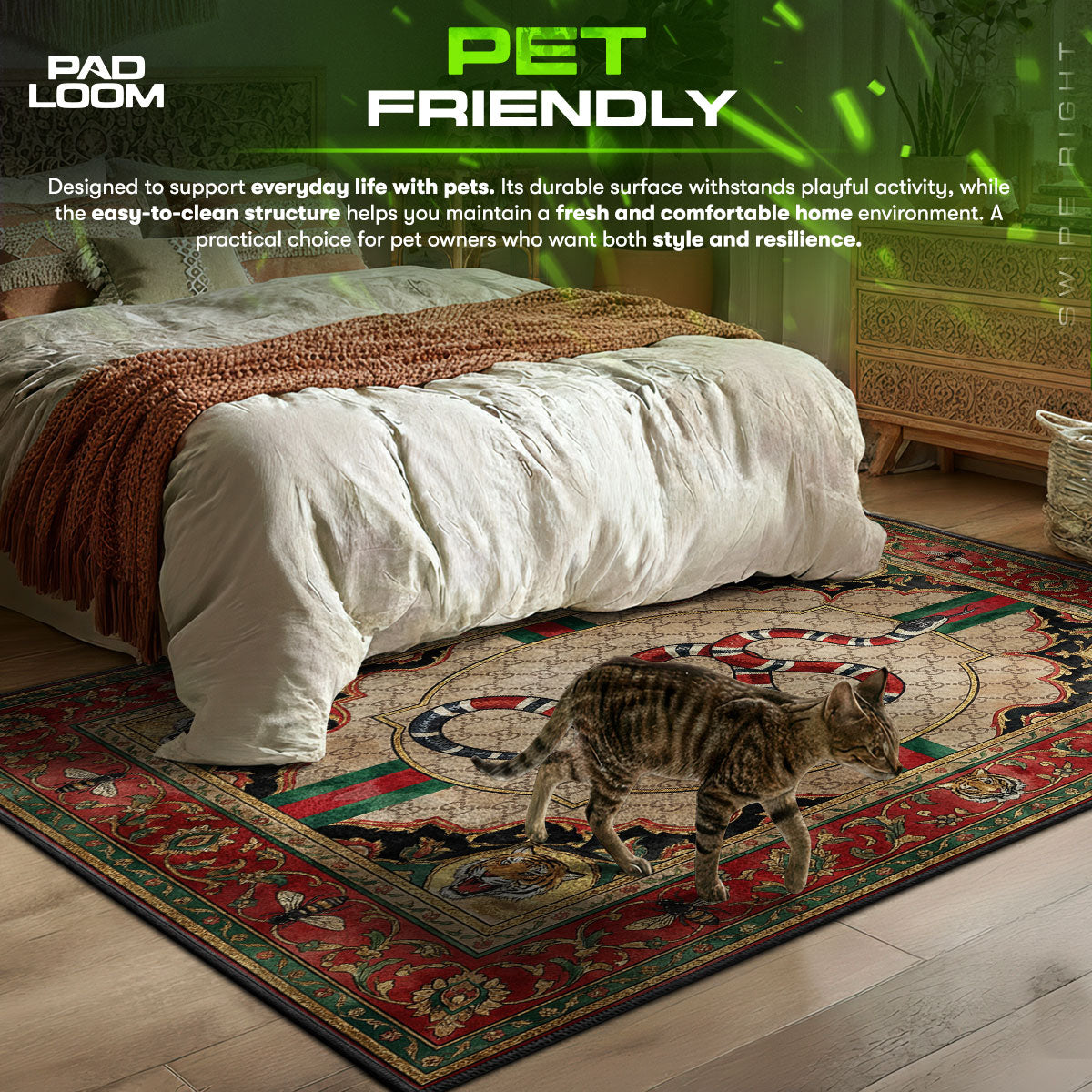 Gucci Snake Garden Rug - Hypebeast Floor Mat