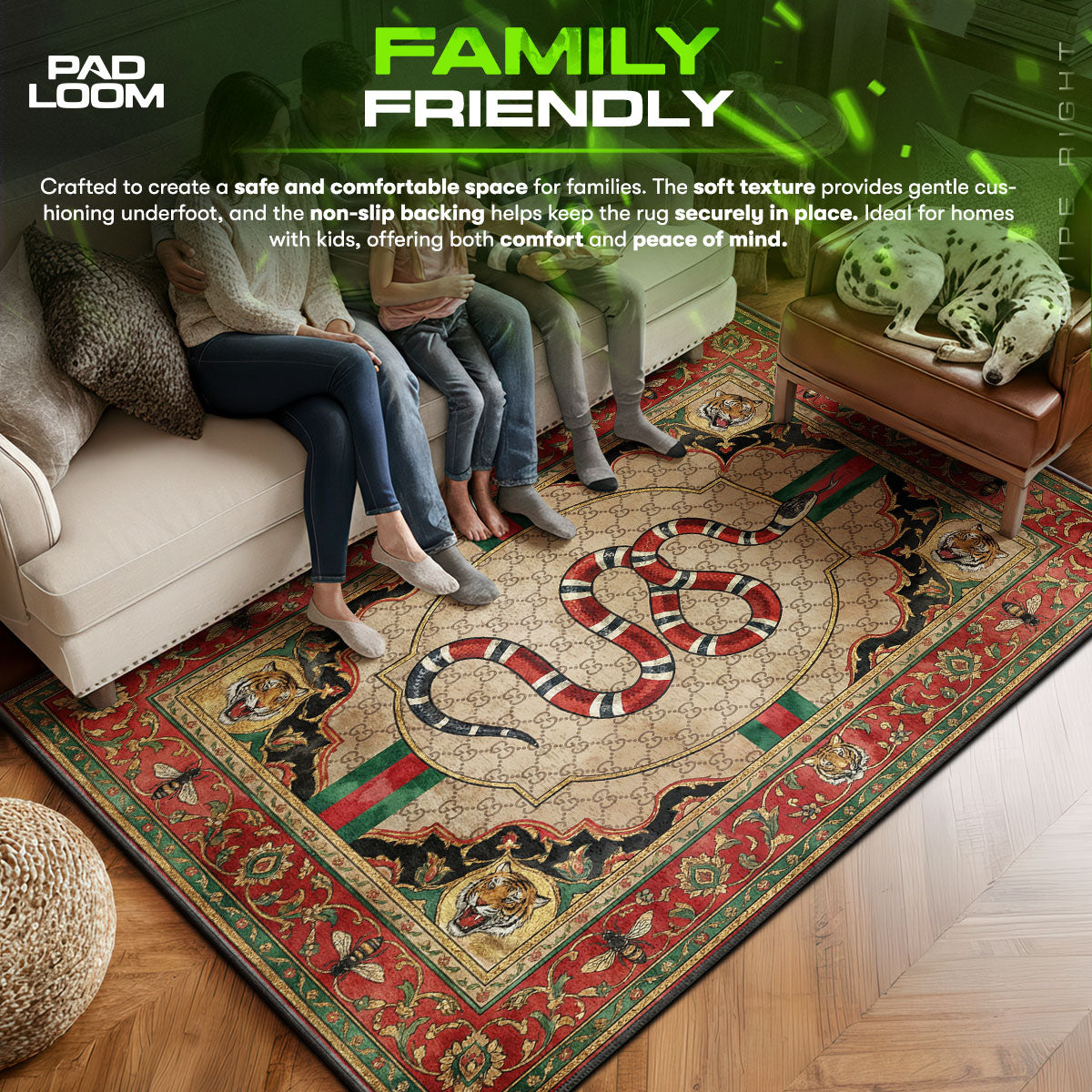 Gucci Snake Garden Rug - Hypebeast Floor Mat