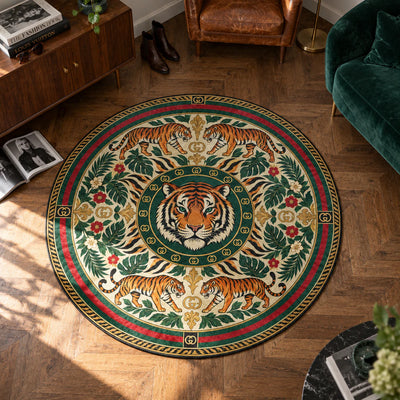 Gucci Tiger Jungle Round Rug - Hypebeast Chair Mat