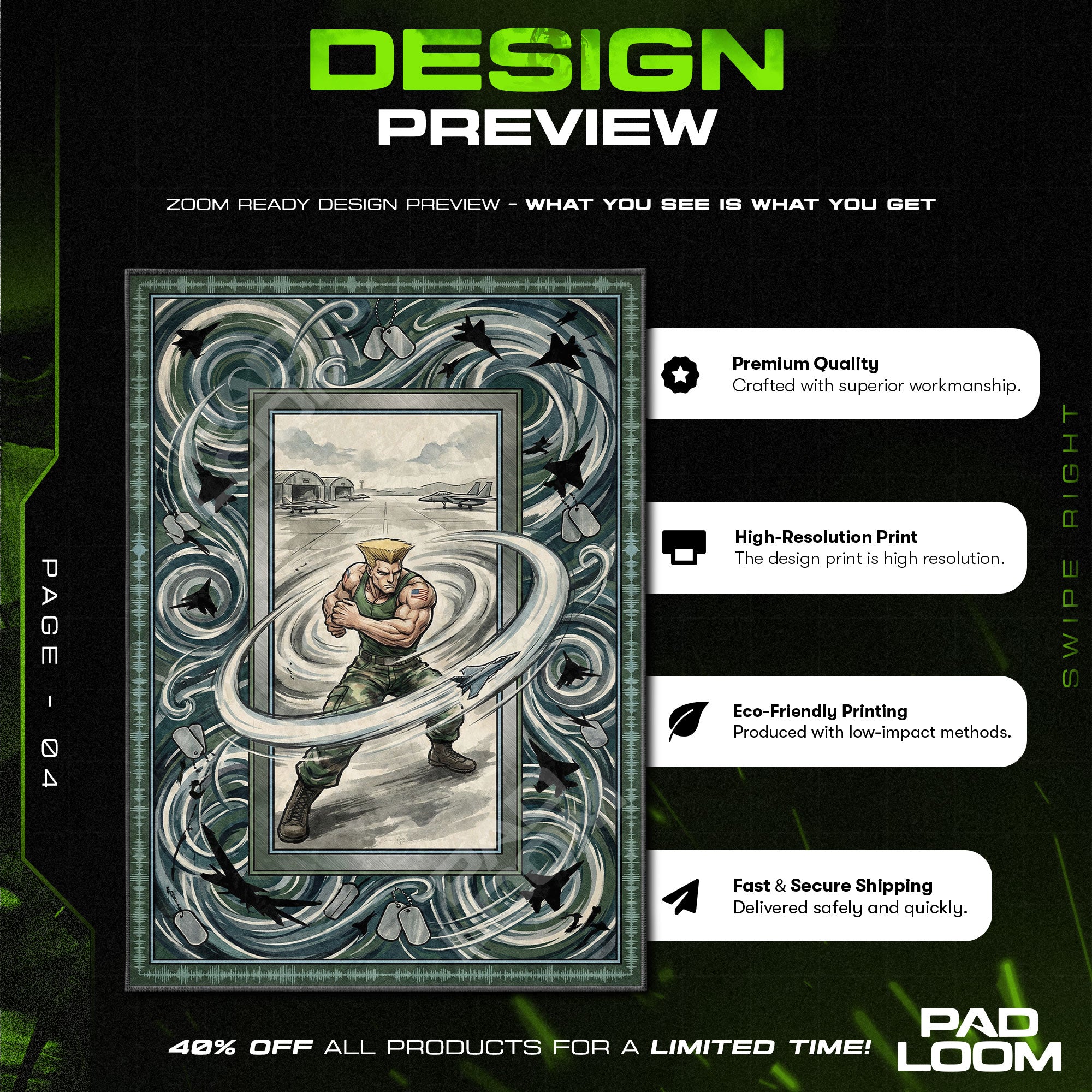 Chair character design printed on rug