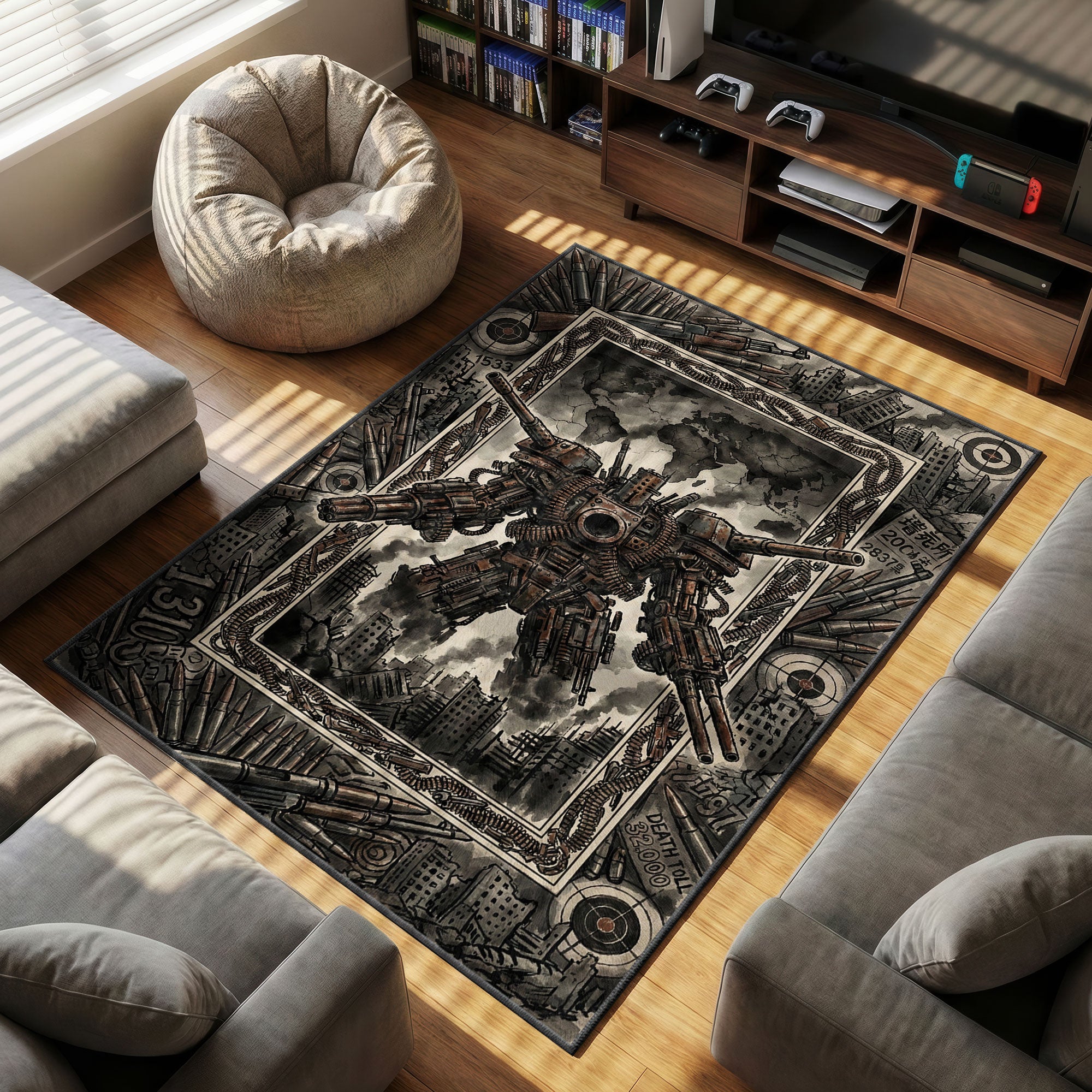 Gun Devil Apocalypse Rug - Chainsaw Man Chair Mat