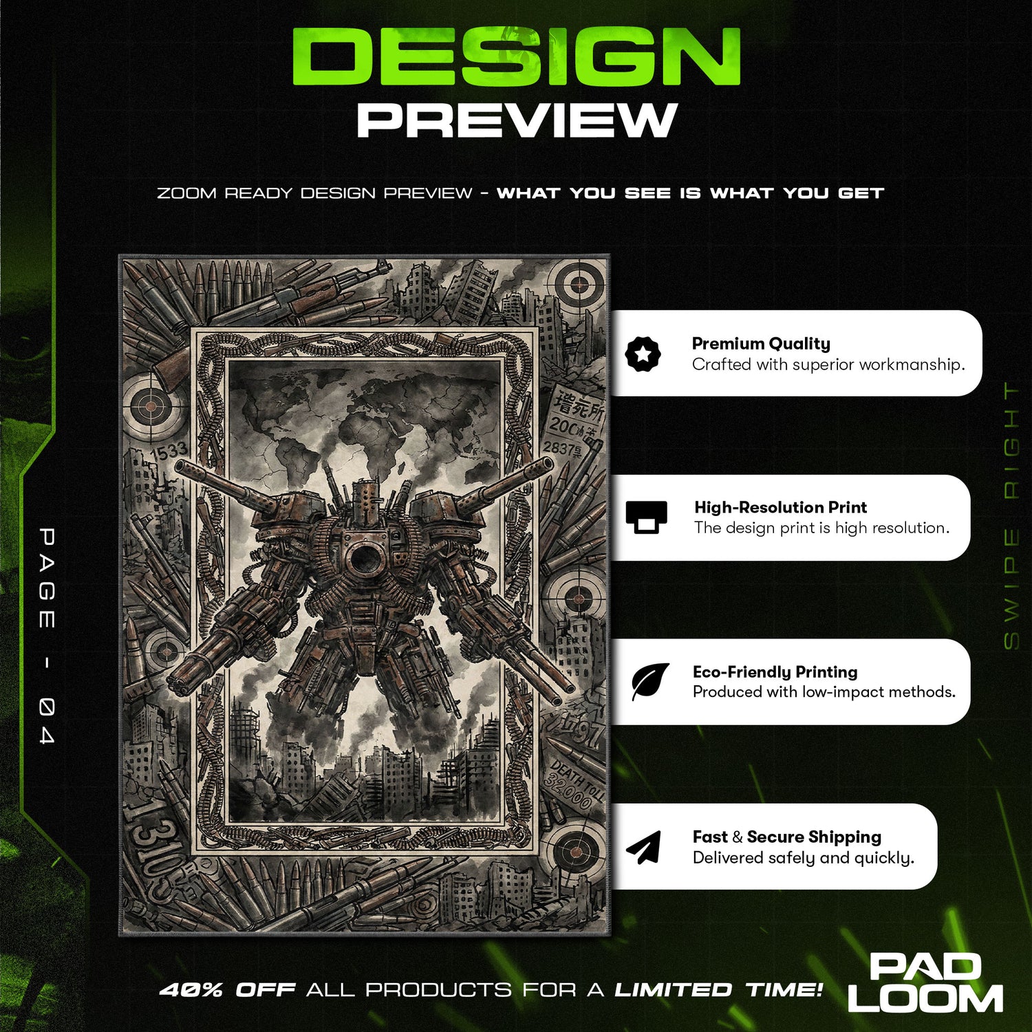 Gun Devil Apocalypse Rug - Chainsaw Man Chair Mat