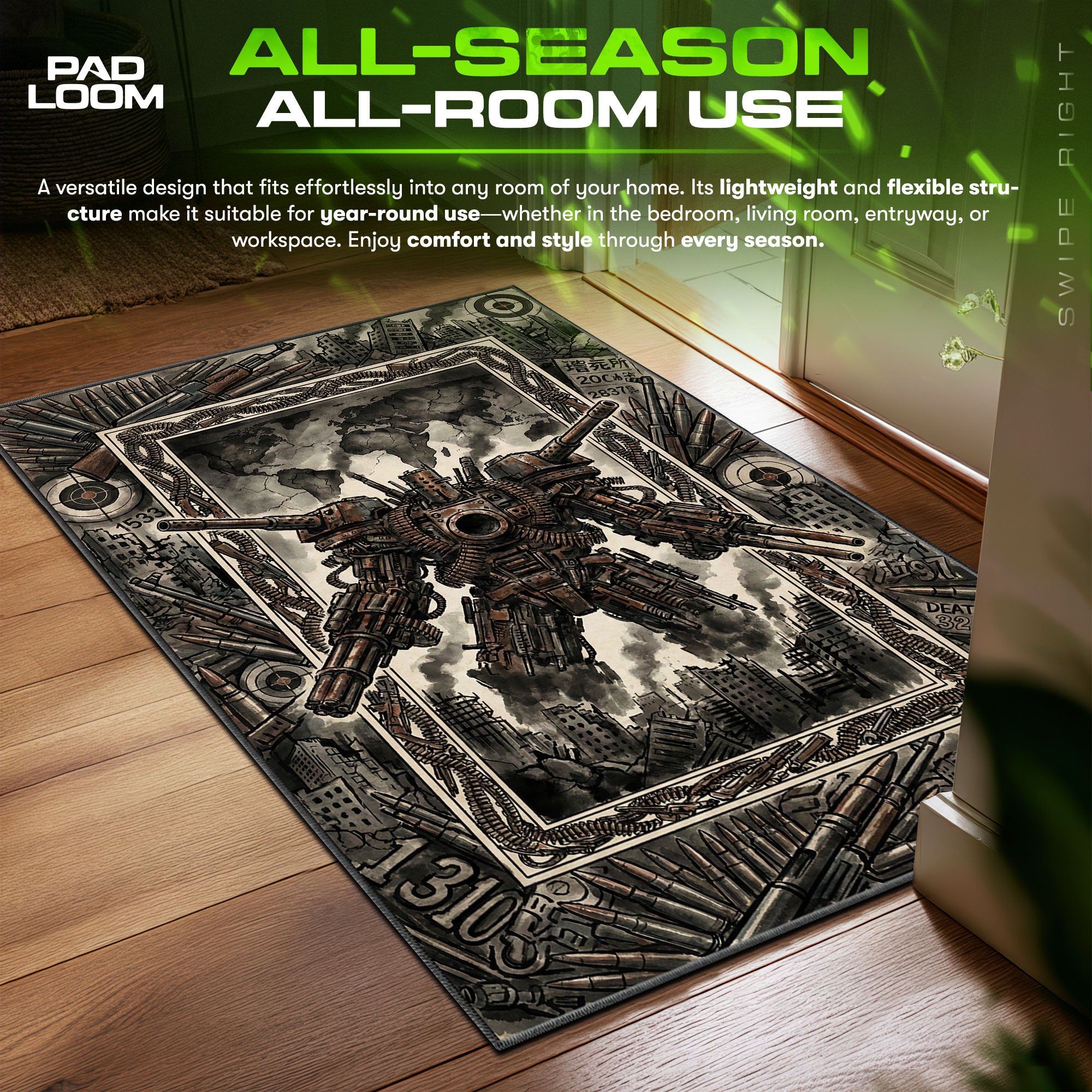 Gun Devil Apocalypse Rug - Chainsaw Man Chair Mat