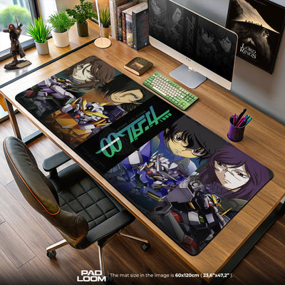 Gundam 00 Pilots Mouse Pad, Anime Gaming Desk Mat
