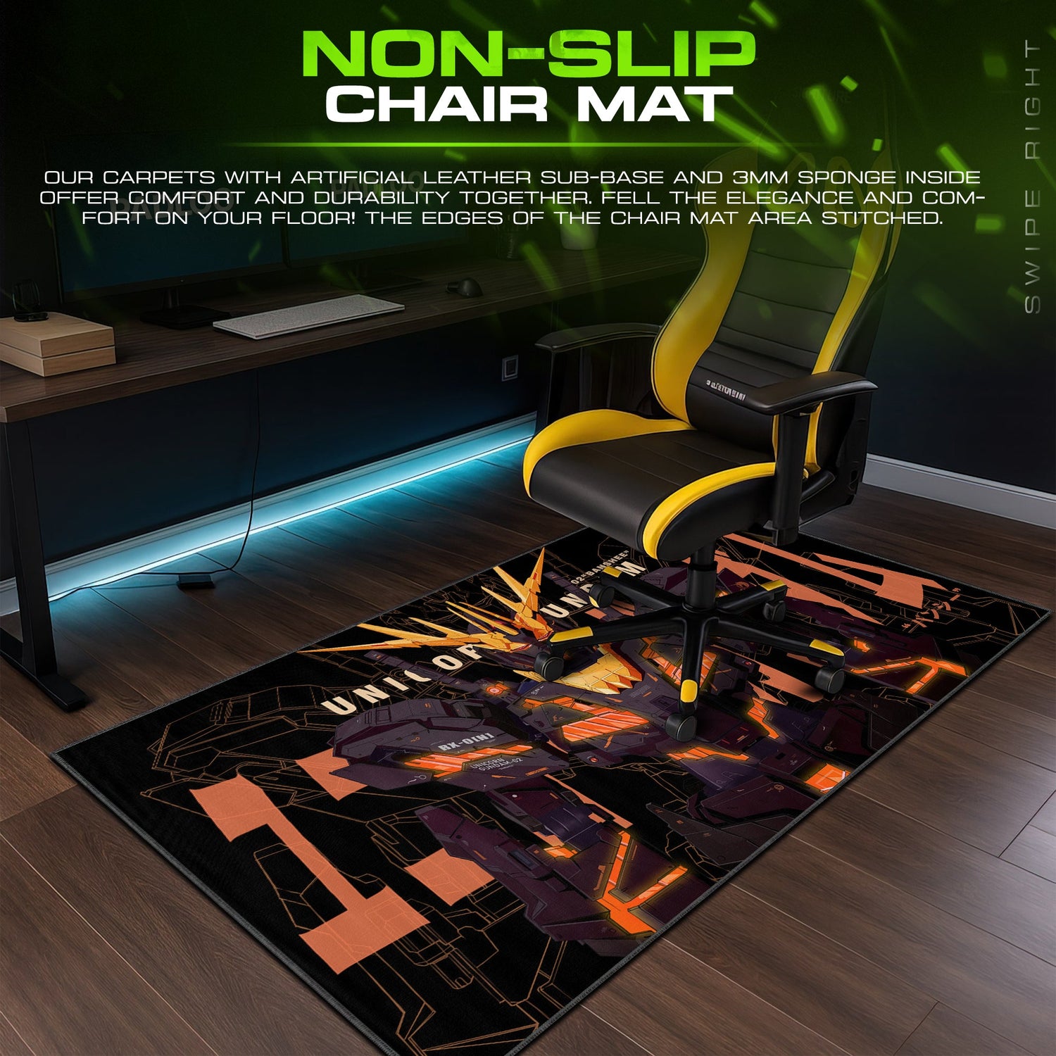 Gundam Banshee RX-0 Mouse Pad – Mecha Desk Mat Padloom