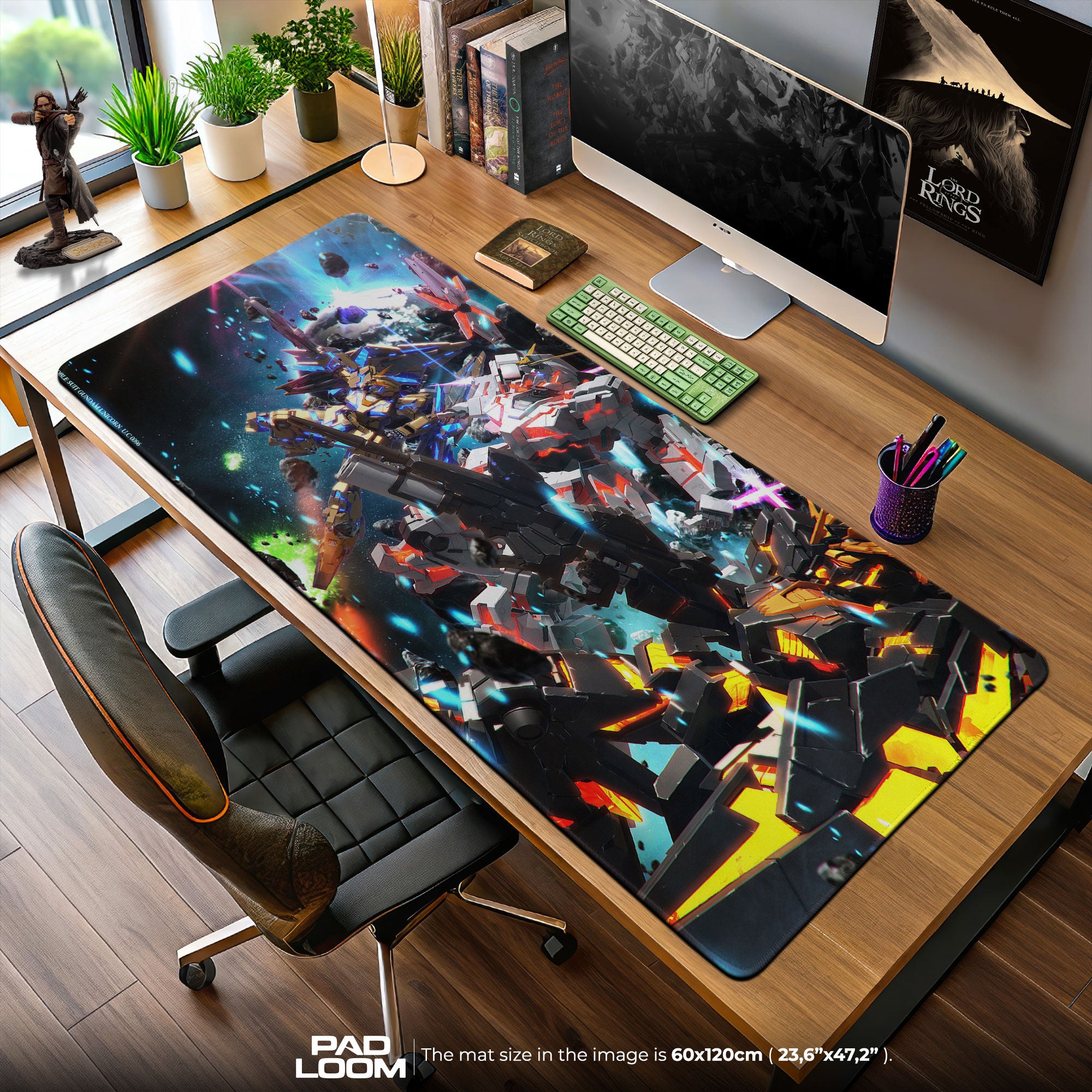 Gundam Cosmic Battle Mouse Pad, Anime Gaming Desk Mat