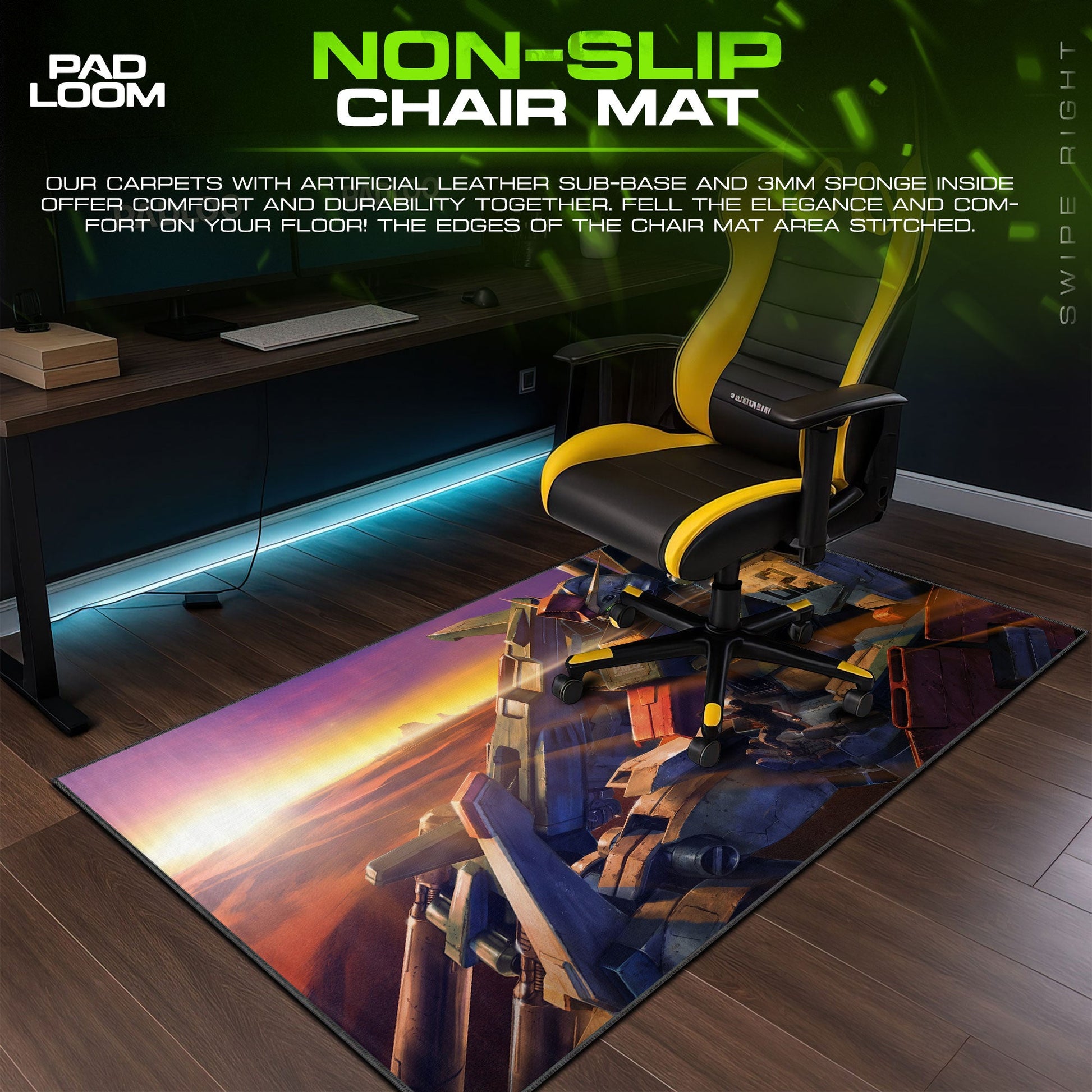 Gundam Desert Dawn Mouse Pad - Mecha Warrior Gaming Desk Mat Padloom