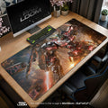 Gundam Inferno Strike Mouse Pad - Mecha Flame Gaming Desk Mat Padloom