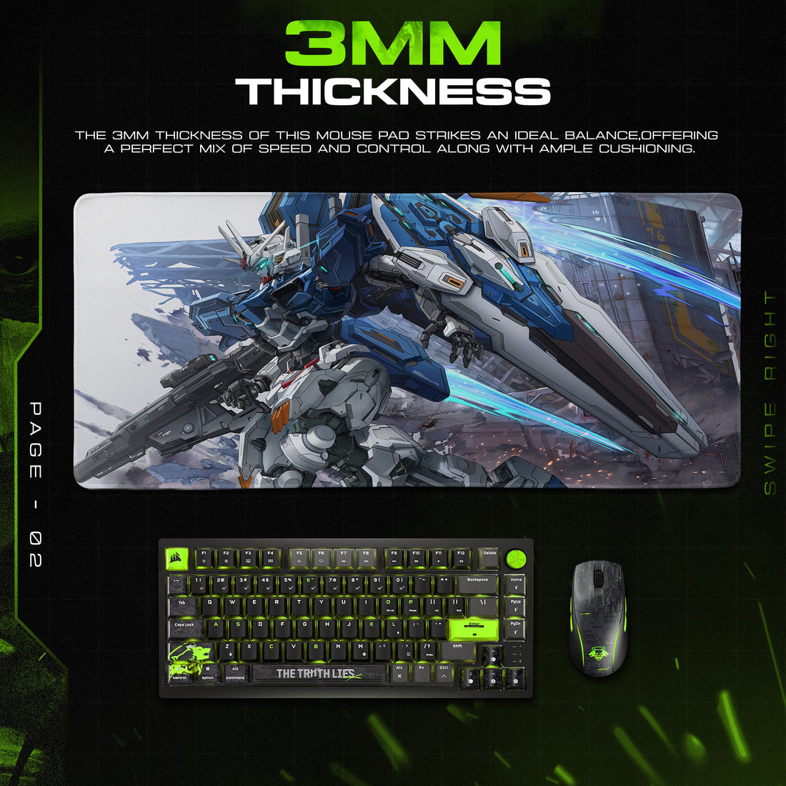 Gundam Mecha Strike Mouse Pad – Gaming Desk Mat