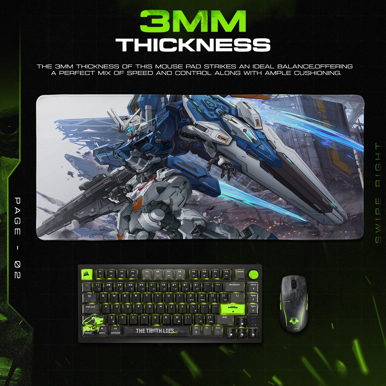 Gundam Mecha Strike Mouse Pad – Gaming Desk Mat Padloom