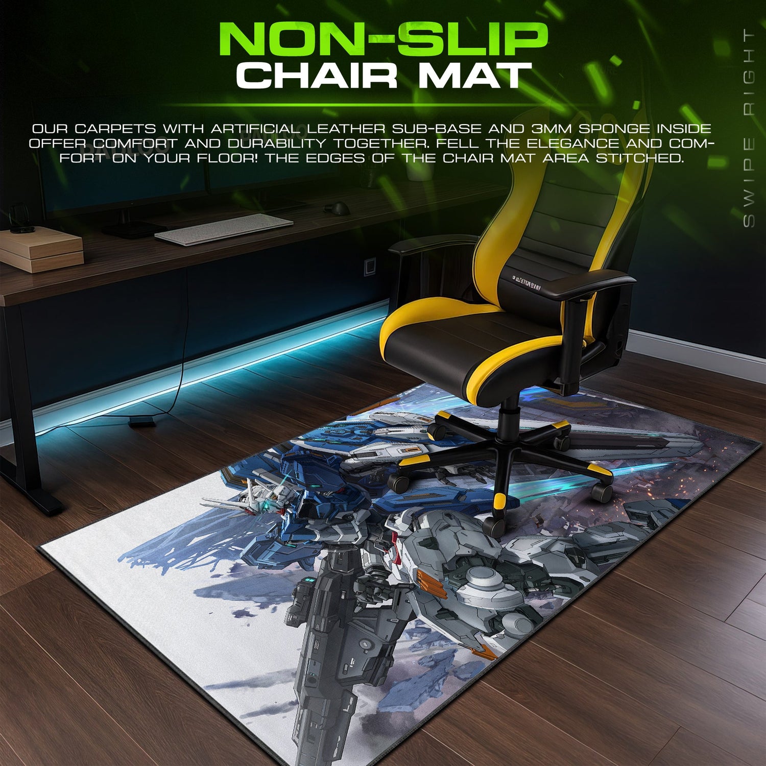Gundam Mecha Strike Mouse Pad – Gaming Desk Mat Padloom