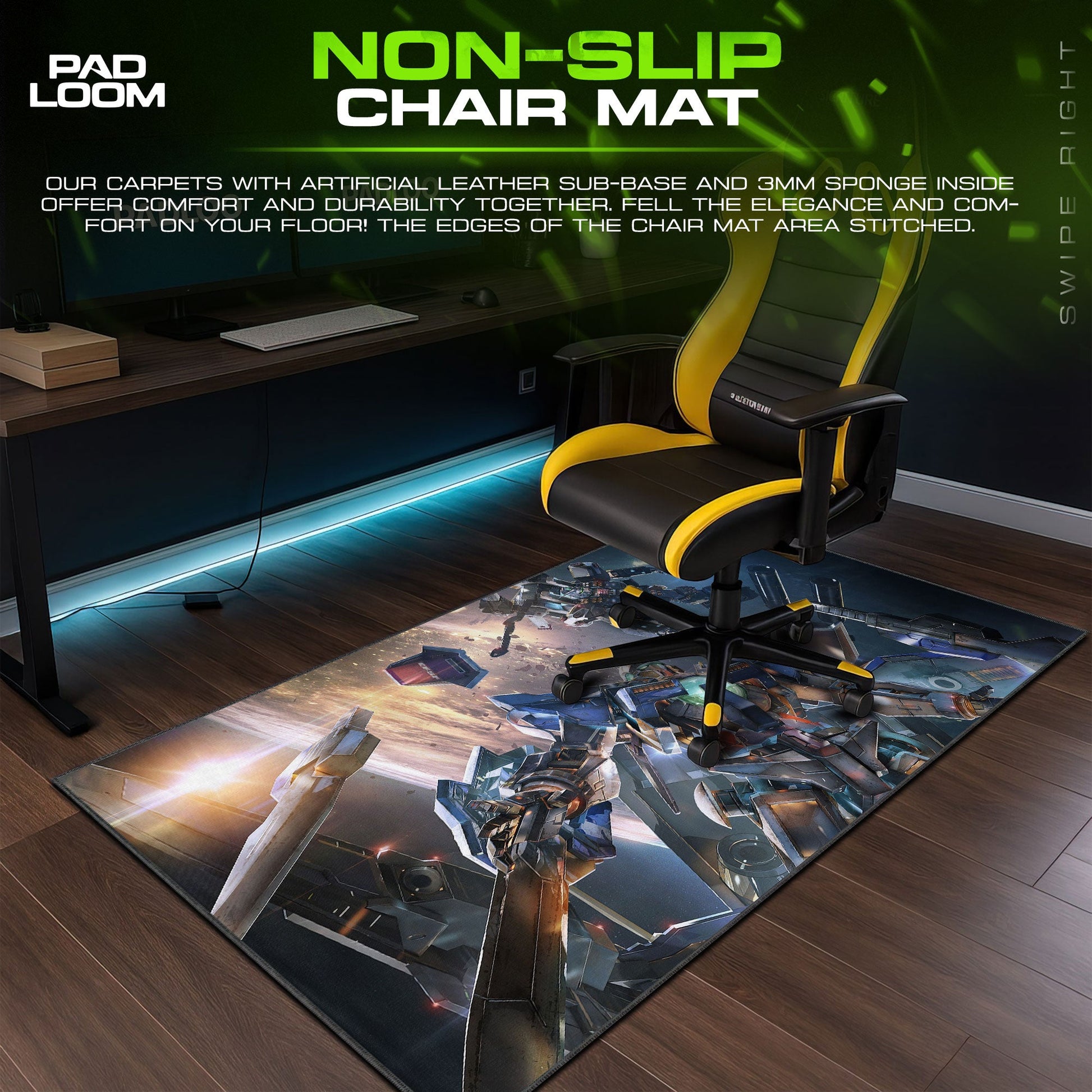 Gundam Space Duel Mouse Pad - Mecha Battle Gaming Desk Mat Padloom