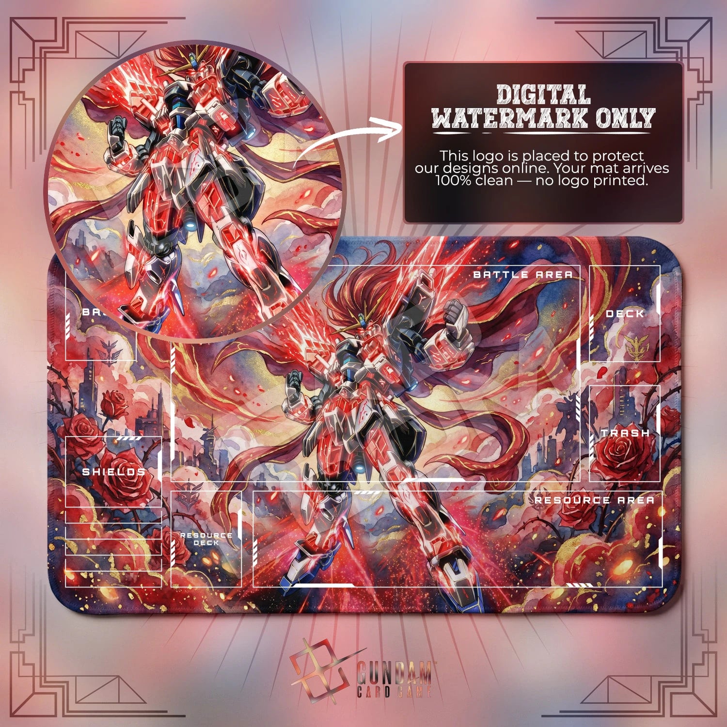 Gundam X Moonlight Playmat - TCG Card Game Mat
