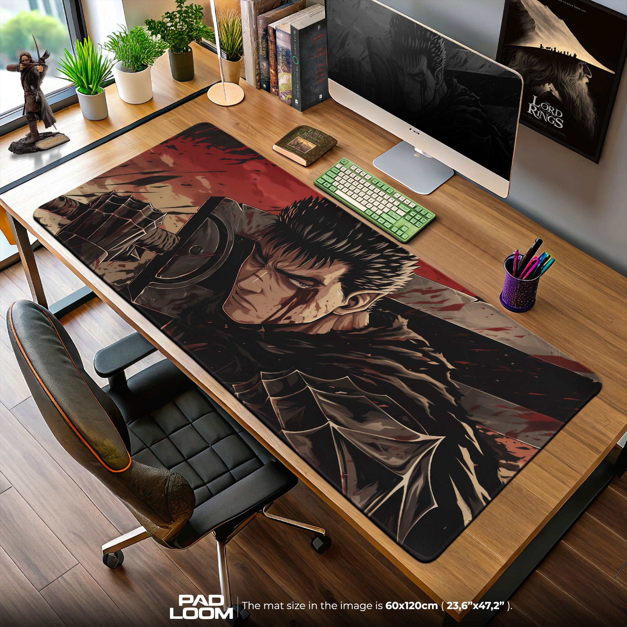 Guts Berserk Mouse Pad, Berserk Anime Gaming Desk Mat