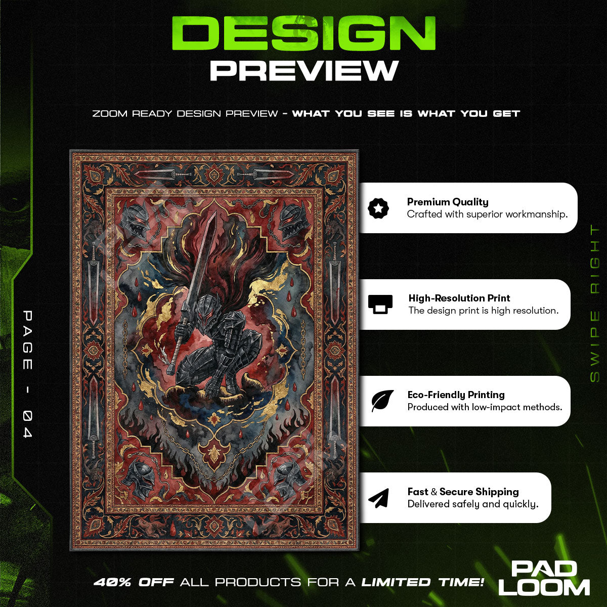 Guts Berserker Armor Rug - Berserk Chair Mat