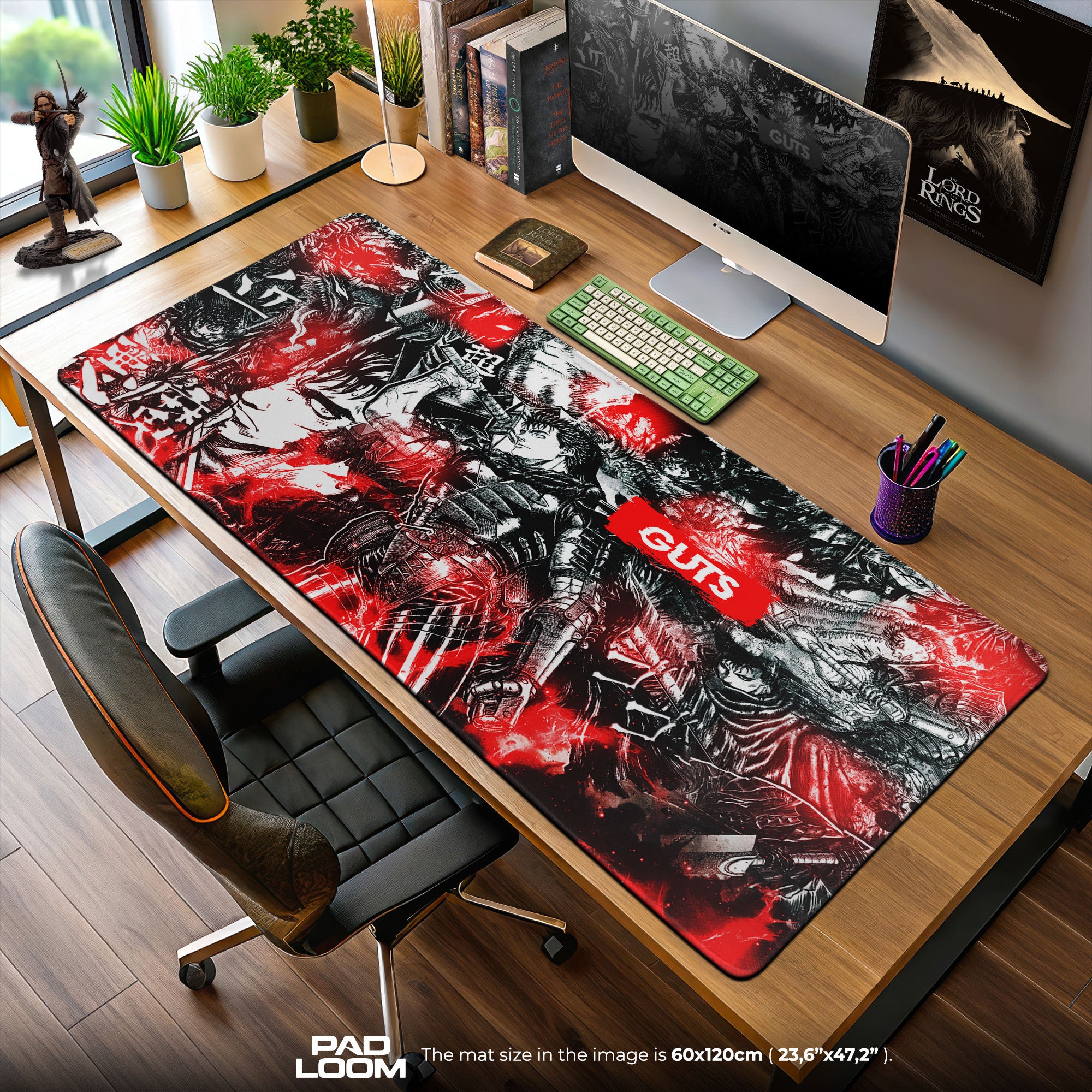Guts Blood Oath Mouse Pad, Berserk Anime Desk Mat
