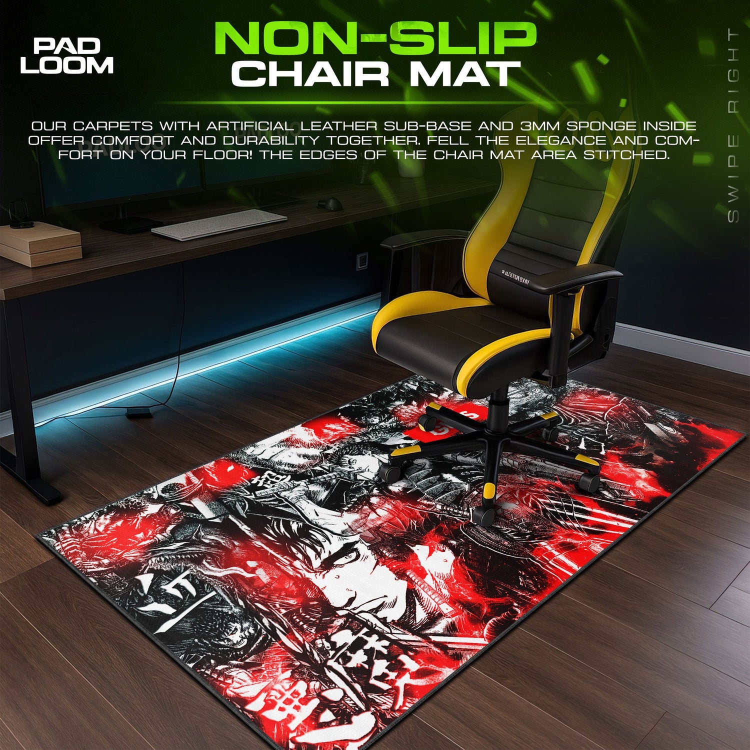 Guts Blood Oath Mouse Pad, Berserk Anime Desk Mat Padloom