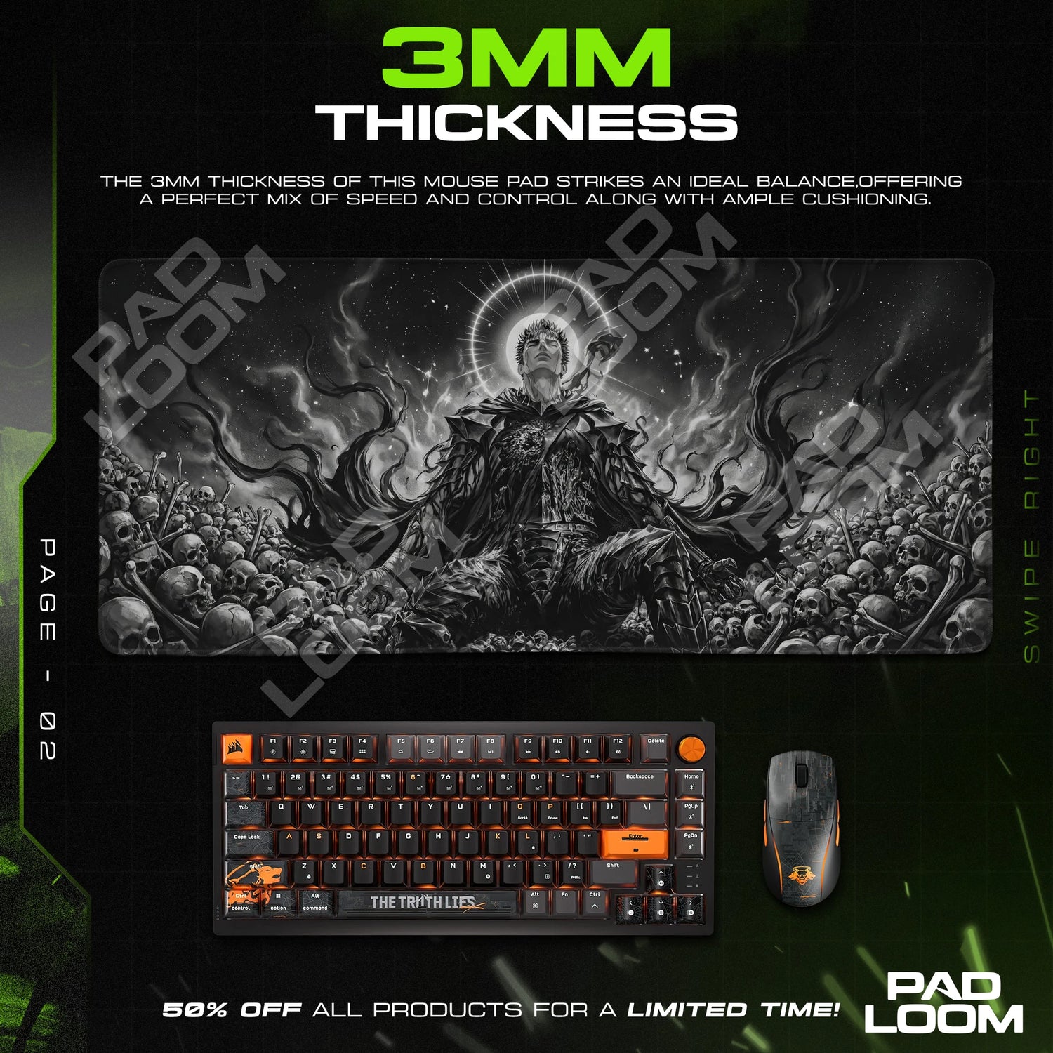 Guts Bone Throne Mouse Pad - Berserk Desk Mat
