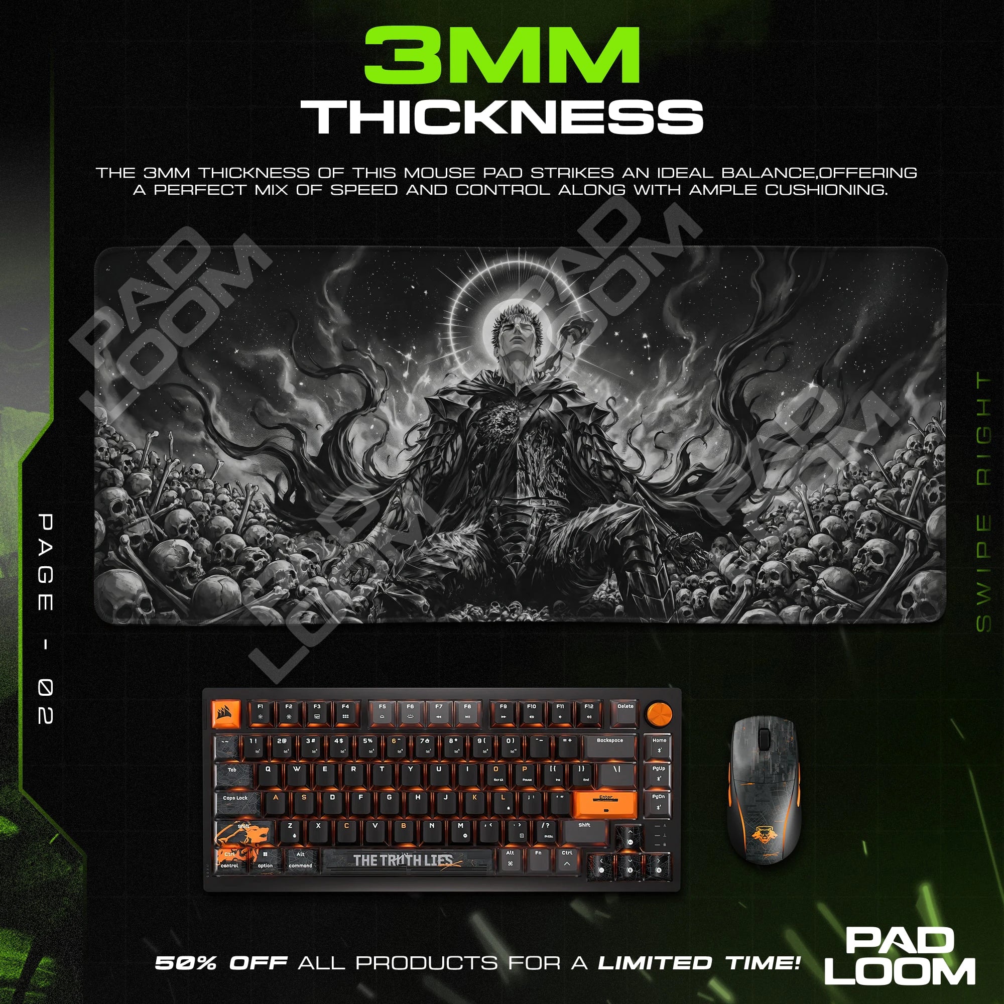 Guts Bone Throne Mouse Pad - Berserk Desk Mat