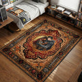 Guts and Casca embracing surrounded by swords and Brand of Sacrifice symbols area rug and floor mat