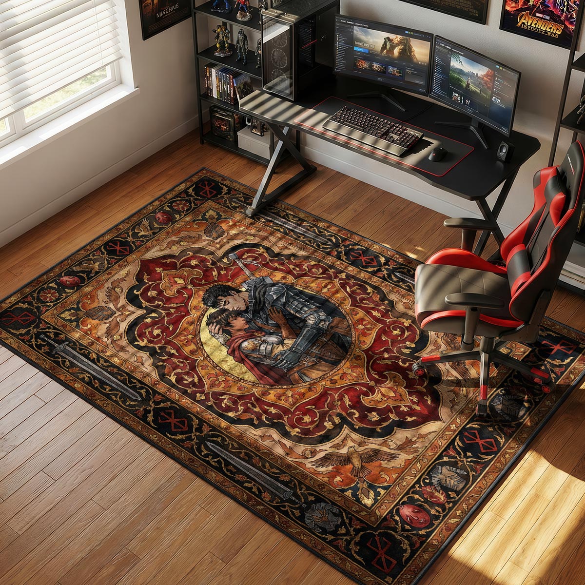Guts & Casca Embrace Rug - Berserk Chair Mat