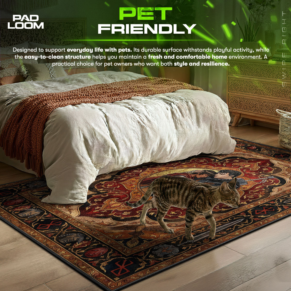 Guts & Casca Embrace Rug - Berserk Chair Mat